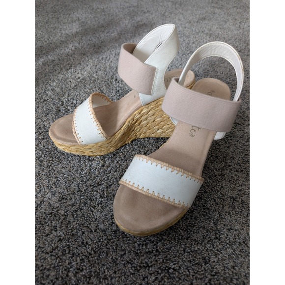 Altar'd State Shoes - Altar'd State Elizabeth White Raffia Wedge Espadrille Sandals Mens 8M